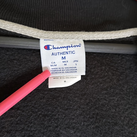SOLD champion authentic black zip up sweatshirt size medium - Picture 7 of 8
